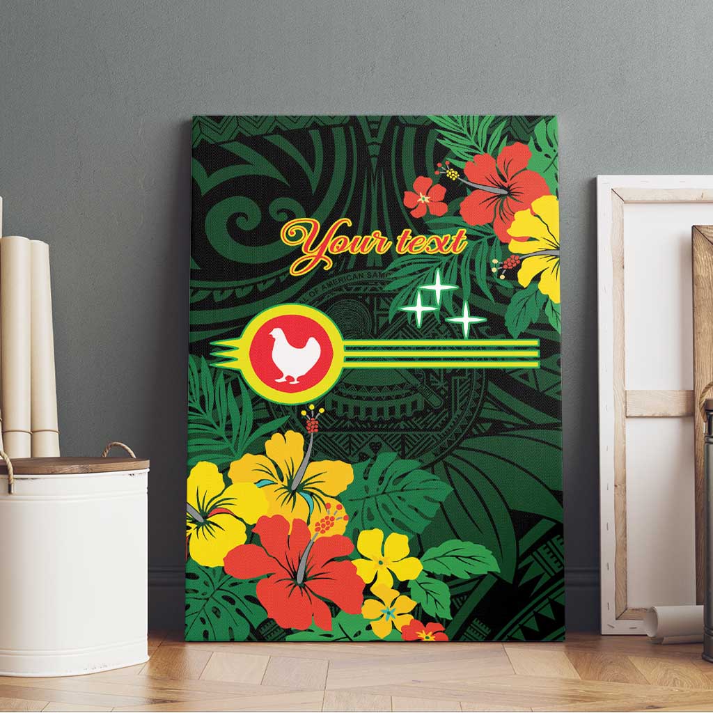 American Samoa Manu'atele Personalized Canvas Wall Art Manua Island Hibiscus Flowers