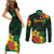 American Samoa Manu'atele Personalized Couples Matching Short Sleeve Bodycon Dress and Long Sleeve Button Shirt Manua Island Hibiscus Flowers