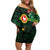 American Samoa Manu'atele Personalized Family Matching Off Shoulder Short Dress and Hawaiian Shirt Manua Island Hibiscus Flowers