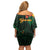 American Samoa Manu'atele Personalized Family Matching Off Shoulder Short Dress and Hawaiian Shirt Manua Island Hibiscus Flowers