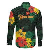 American Samoa Manu'atele Personalized Family Matching Summer Maxi Dress and Hawaiian Shirt Manua Island Hibiscus Flowers