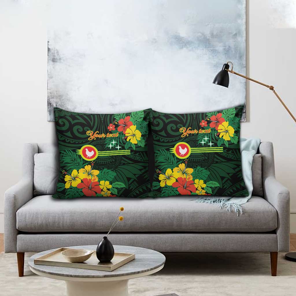 American Samoa Manu'atele Personalized Pillow Cover Manua Island Hibiscus Flowers - Polynesian Pride