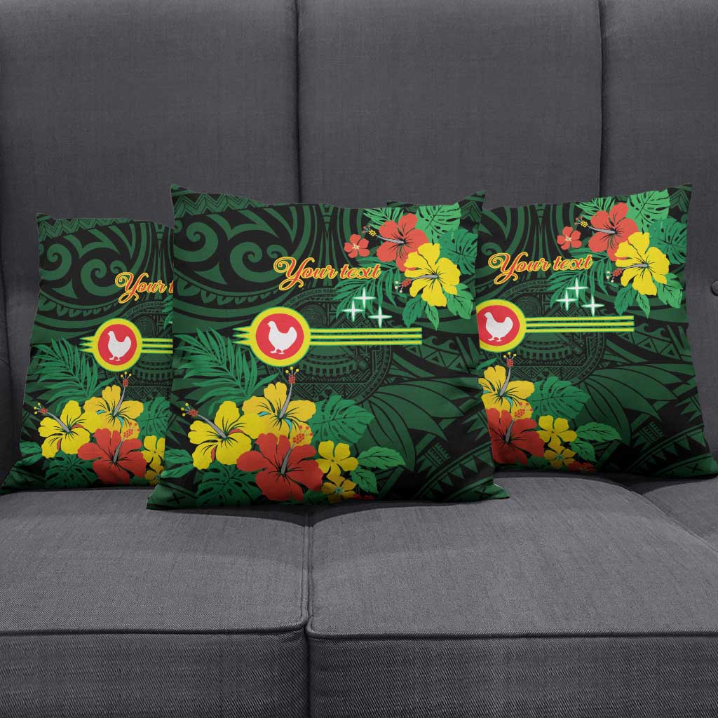 American Samoa Manu'atele Personalized Pillow Cover Manua Island Hibiscus Flowers - Polynesian Pride