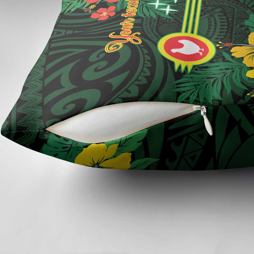 American Samoa Manu'atele Personalized Pillow Cover Manua Island Hibiscus Flowers - Polynesian Pride