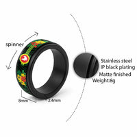 American Samoa Manu'atele Spinner Ring Manua Island Hibiscus Flowers - Polynesian Pride