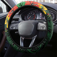 American Samoa Manu'atele Steering Wheel Cover Manua Island Hibiscus Flowers LT9 - Polynesian Pride