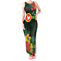 American Samoa Manu'atele Personalized Tank Maxi Dress Manua Island Hibiscus Flowers