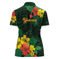 American Samoa Manu'atele Personalized Women Polo Shirt Manua Island Hibiscus Flowers