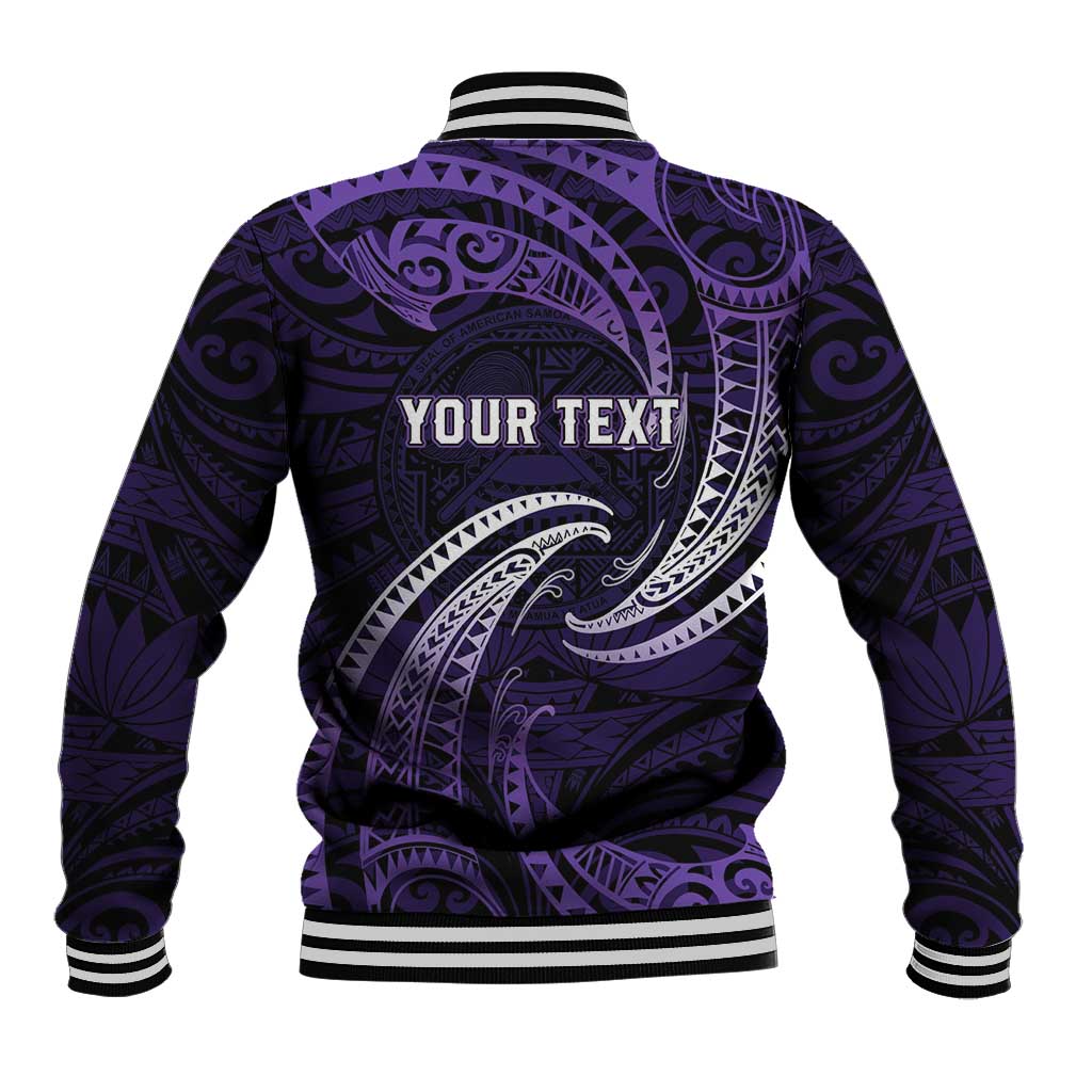 Manua Segaula American Samoa High School Personalized Baseball Jacket Polynesian Wave Style