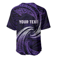 Manua Segaula American Samoa High School Personalized Baseball Jersey Polynesian Wave Style