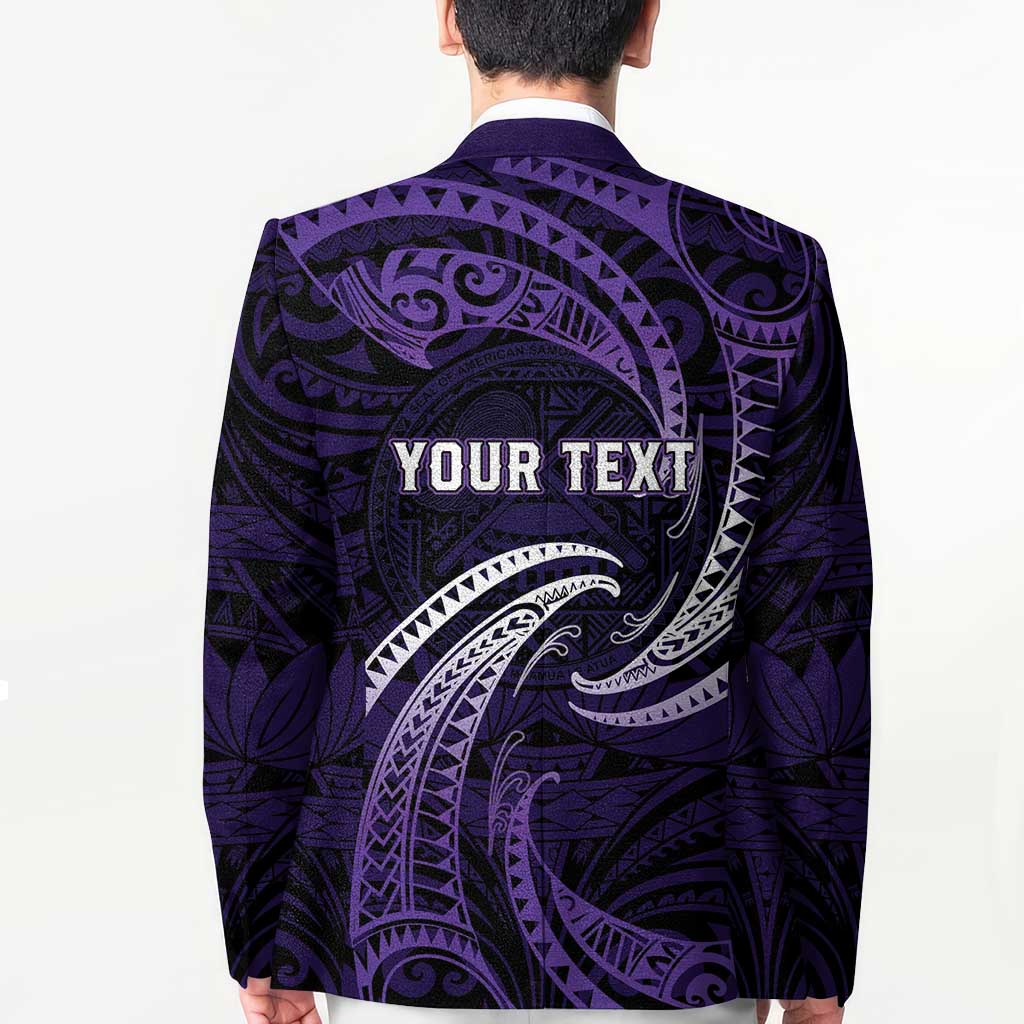 Manua Segaula American Samoa High School Personalized Blazer Polynesian Wave Style - Polynesian Pride