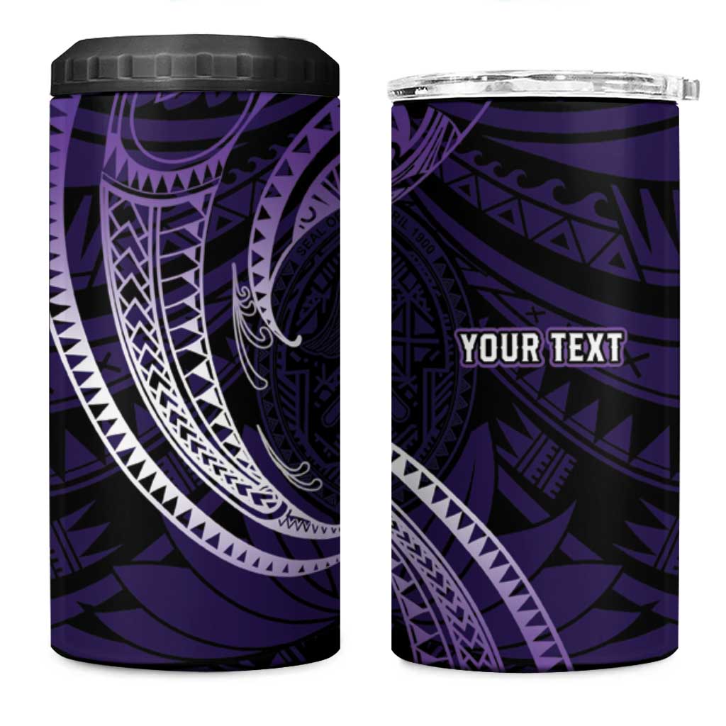 Manua Segaula American Samoa High School Personalized 4 in 1 Can Cooler Tumbler Polynesian Wave Style LT9 One Size: 16 oz Purple - Polynesian Pride