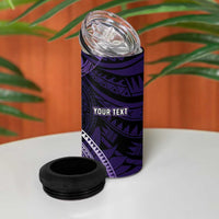 Manua Segaula American Samoa High School Personalized 4 in 1 Can Cooler Tumbler Polynesian Wave Style