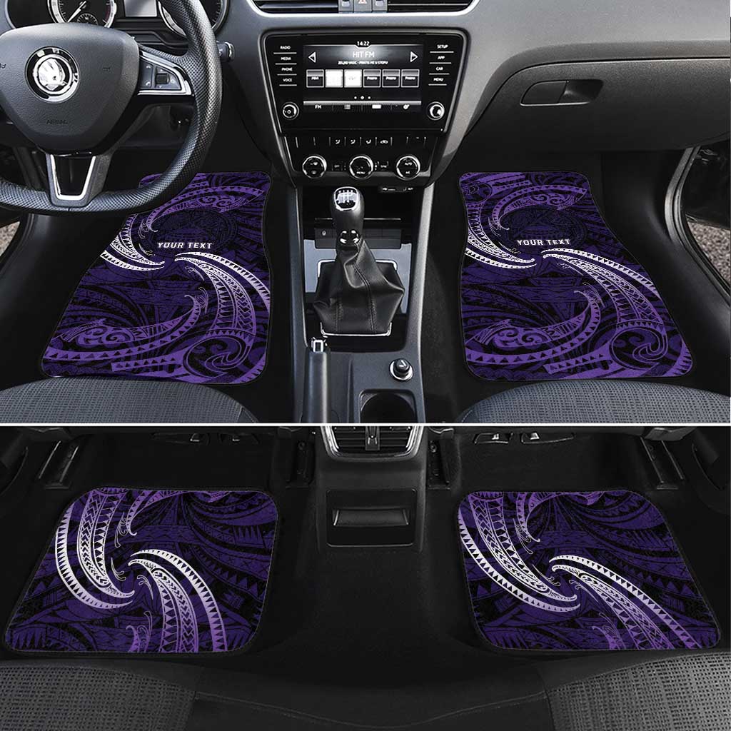 Manua Segaula American Samoa High School Personalized Car Mats Polynesian Wave Style LT9 Set 4pcs Purple - Polynesian Pride