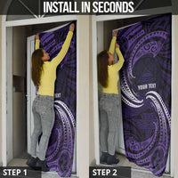 Manua Segaula American Samoa High School Personalized Door Cover Polynesian Wave Style - Polynesian Pride