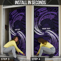 Manua Segaula American Samoa High School Personalized Door Cover Polynesian Wave Style - Polynesian Pride