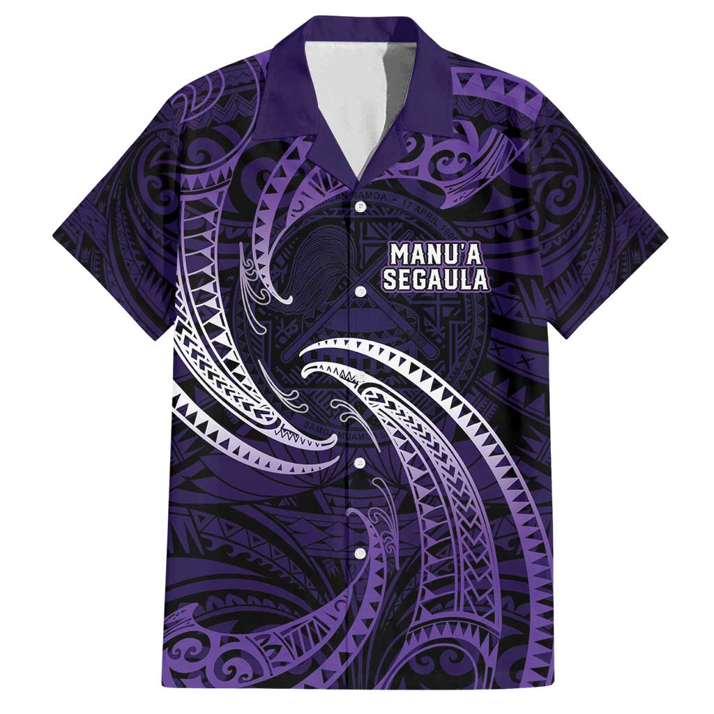 Manua Segaula American Samoa High School Personalized Family Matching Puletasi and Hawaiian Shirt Polynesian Wave Style