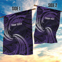 Manua Segaula American Samoa High School Personalized Garden Flag Polynesian Wave Style