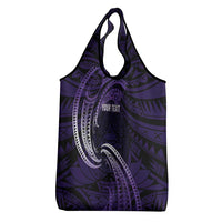 Manua Segaula American Samoa High School Personalized Grocery Bag Polynesian Wave Style