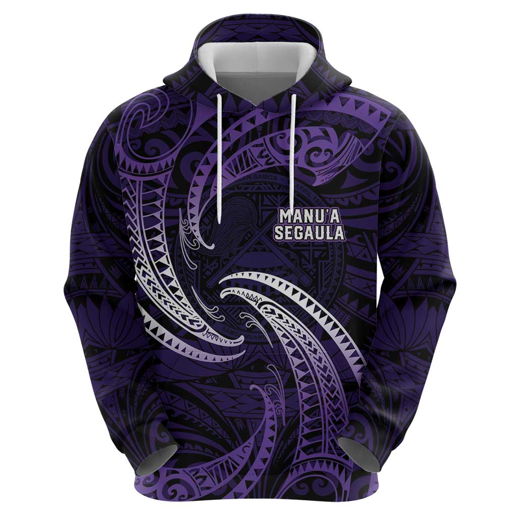 Manua Segaula American Samoa High School Personalized Hoodie Polynesian Wave Style