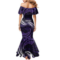 Manua Segaula American Samoa High School Personalized Mermaid Dress Polynesian Wave Style