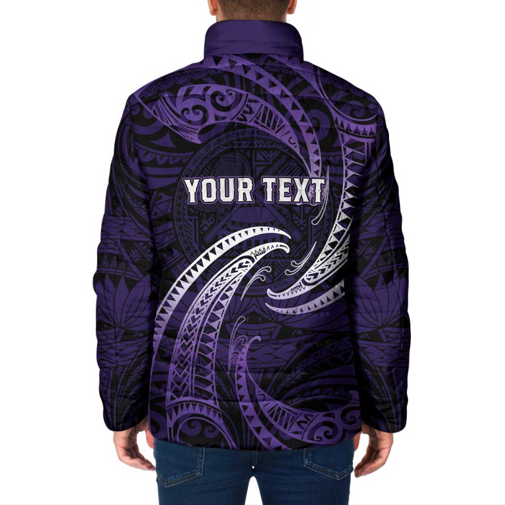 Manua Segaula American Samoa High School Personalized Padded Jacket Polynesian Wave Style - Polynesian Pride