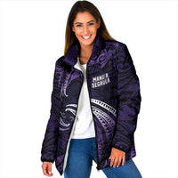 Manua Segaula American Samoa High School Personalized Padded Jacket Polynesian Wave Style - Polynesian Pride