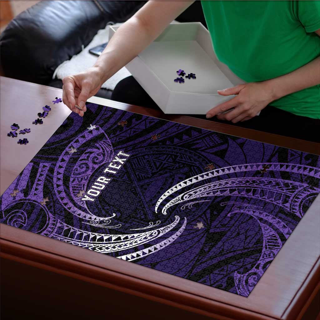 Manua Segaula American Samoa High School Personalized Puzzle Polynesian Wave Style - Polynesian Pride