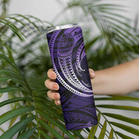 Manua Segaula American Samoa High School Personalized Skinny Tumbler Polynesian Wave Style