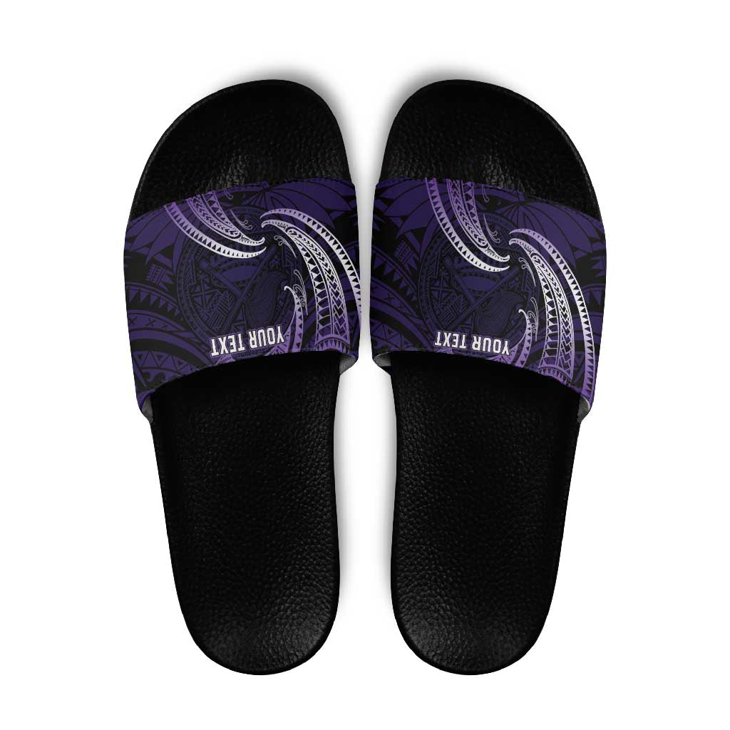 Manua Segaula American Samoa High School Personalized Slide Sandals Polynesian Wave Style - Polynesian Pride