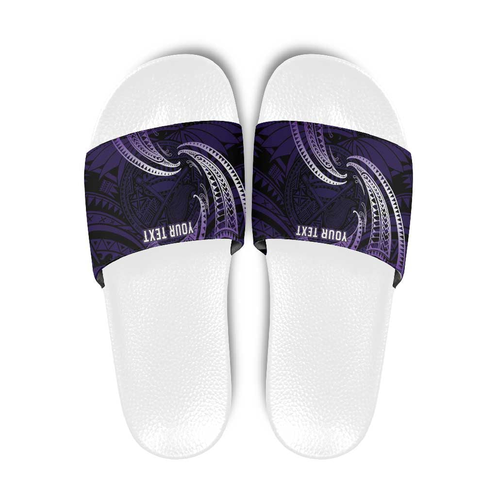Manua Segaula American Samoa High School Personalized Slide Sandals Polynesian Wave Style - Polynesian Pride