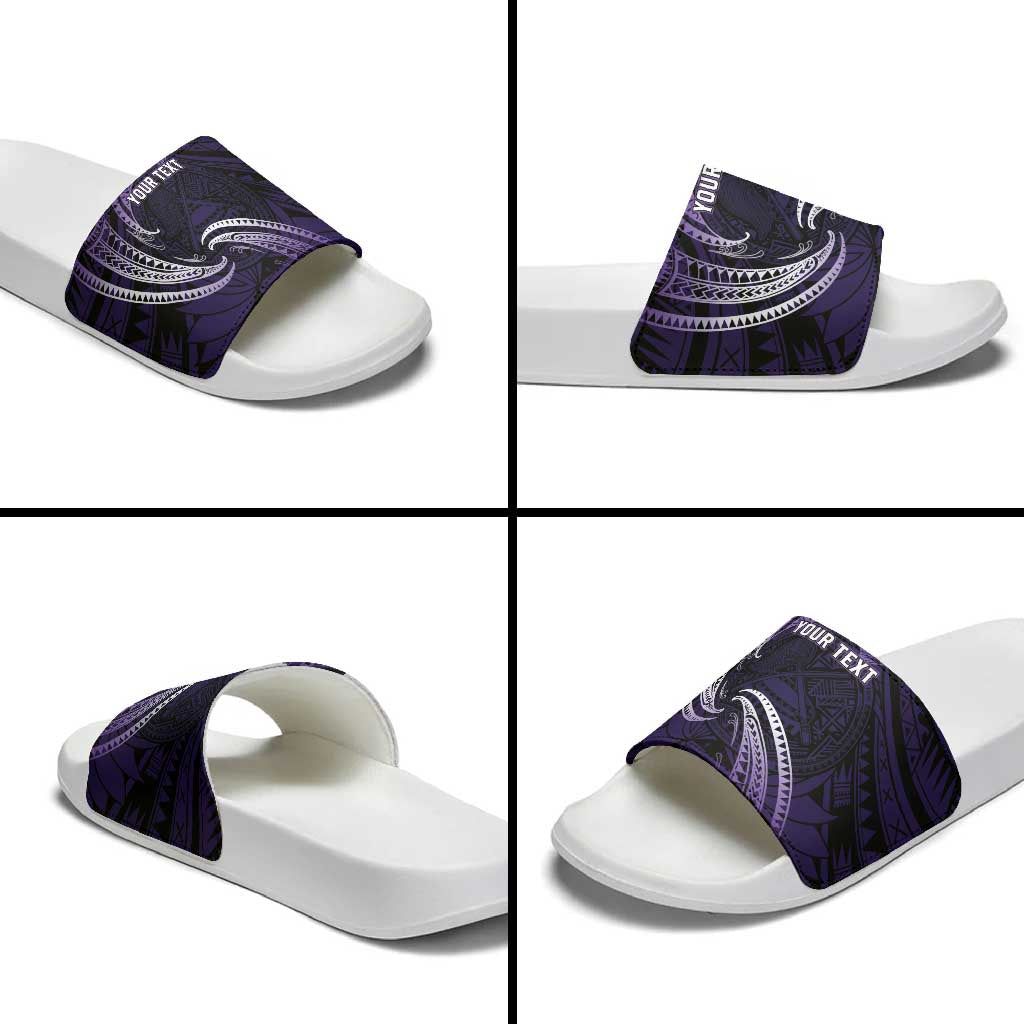 Manua Segaula American Samoa High School Personalized Slide Sandals Polynesian Wave Style - Polynesian Pride