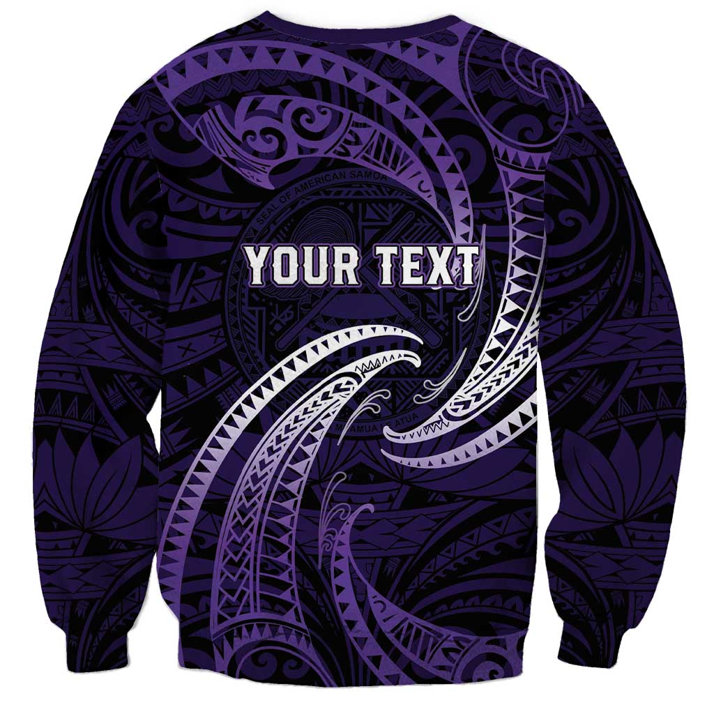 Manua Segaula American Samoa High School Personalized Sweatshirt Polynesian Wave Style
