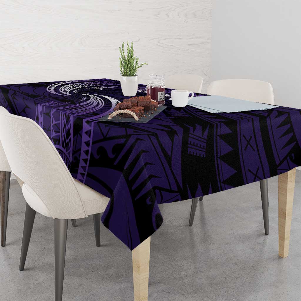 Manua Segaula American Samoa High School Personalized Tablecloth Polynesian Wave Style