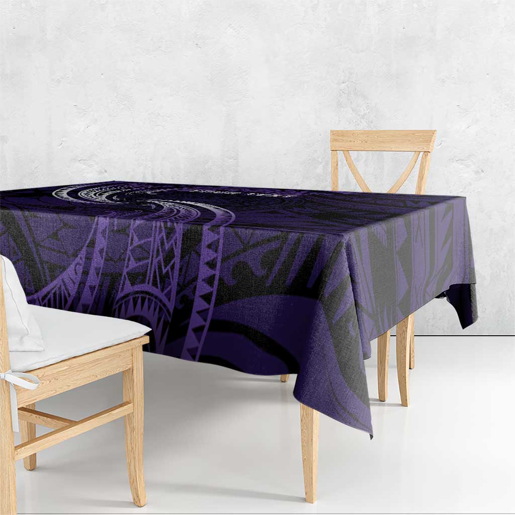 Manua Segaula American Samoa High School Personalized Tablecloth Polynesian Wave Style