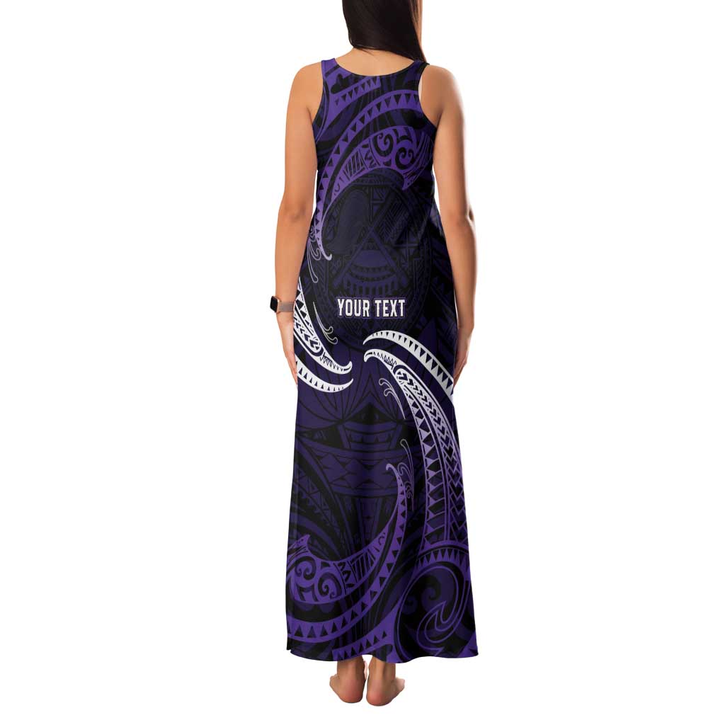 Manua Segaula American Samoa High School Personalized Tank Maxi Dress Polynesian Wave Style