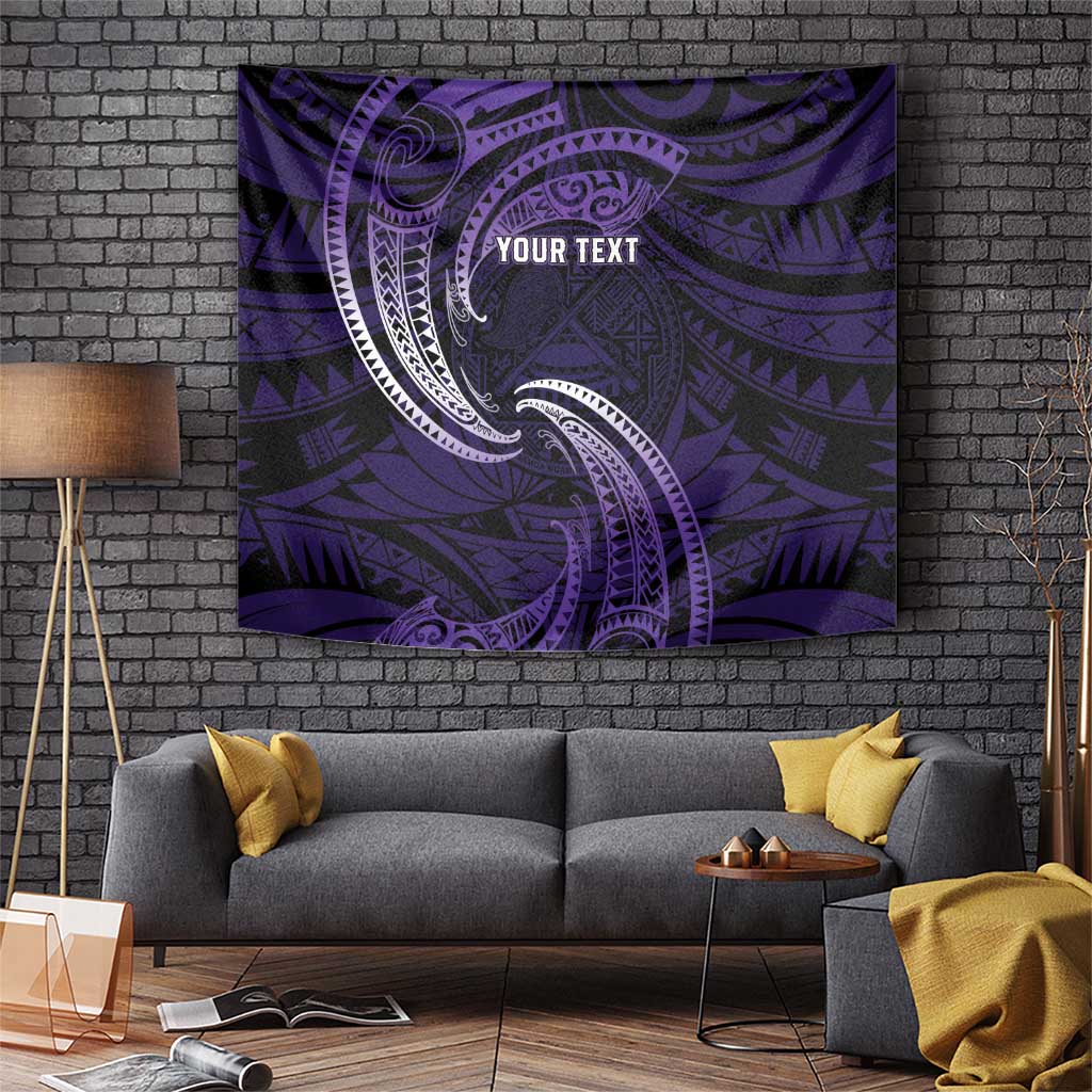 Manua Segaula American Samoa High School Personalized Tapestry Polynesian Wave Style LT9 Purple - Polynesian Pride