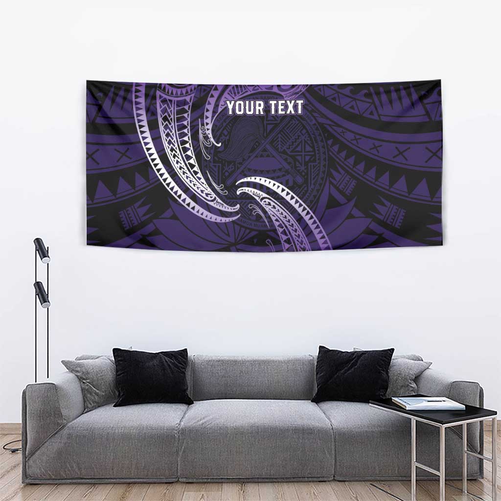 Manua Segaula American Samoa High School Personalized Tapestry Polynesian Wave Style