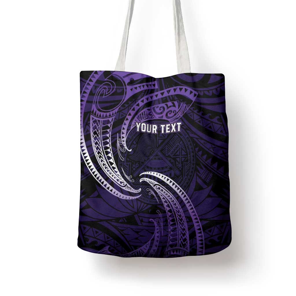 Manua Segaula American Samoa High School Personalized Tote Bag Polynesian Wave Style - Polynesian Pride