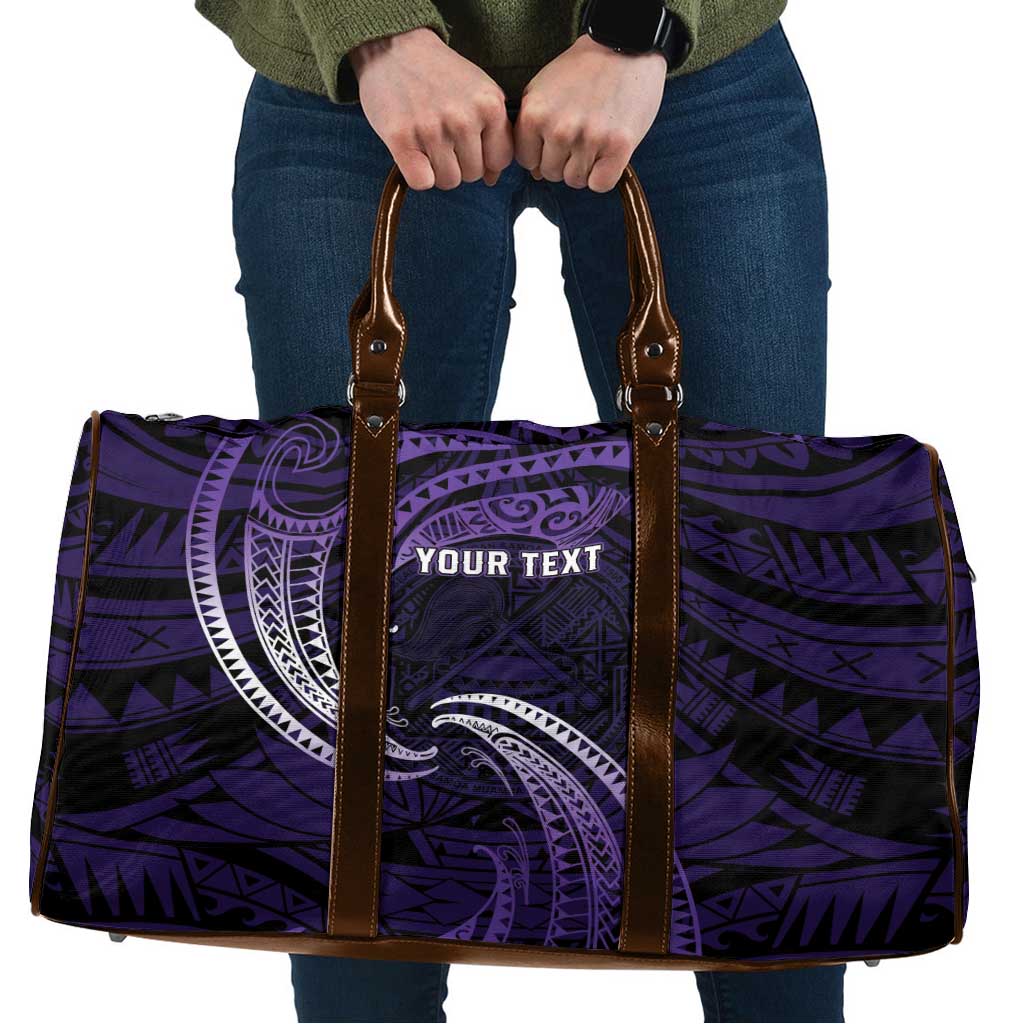 Manua Segaula American Samoa High School Personalized Travel Bag Polynesian Wave Style LT9 Purple - Polynesian Pride