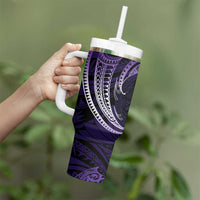 Manua Segaula American Samoa High School Personalized Tumbler With Handle Polynesian Wave Style