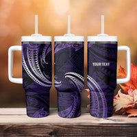 Manua Segaula American Samoa High School Personalized Tumbler With Handle Polynesian Wave Style