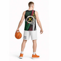Ni-Van Vanuatu 45th Yumi Yumi Yumi Basketball Jersey Vanuatuan Boar Tusk Polynesian Pattern - Polynesian Pride