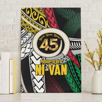 Ni-Van Vanuatu 45th Yumi Yumi Yumi Canvas Wall Art Vanuatuan Boar Tusk Polynesian Pattern