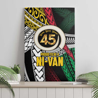 Ni-Van Vanuatu 45th Yumi Yumi Yumi Canvas Wall Art Vanuatuan Boar Tusk Polynesian Pattern