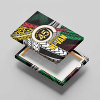 Ni-Van Vanuatu 45th Yumi Yumi Yumi Canvas Wall Art Vanuatuan Boar Tusk Polynesian Pattern