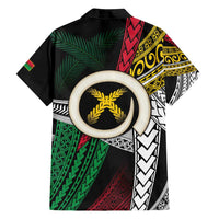 Ni-Van Vanuatu 45th Yumi Yumi Yumi Family Matching Long Sleeve Bodycon Dress and Hawaiian Shirt Vanuatuan Boar Tusk Polynesian Pattern