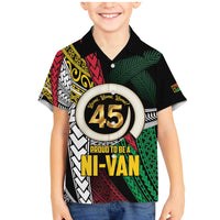 Ni-Van Vanuatu 45th Yumi Yumi Yumi Family Matching Mermaid Dress and Hawaiian Shirt Vanuatuan Boar Tusk Polynesian Pattern