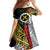 Ni-Van Vanuatu 45th Yumi Yumi Yumi Family Matching Summer Maxi Dress and Hawaiian Shirt Vanuatuan Boar Tusk Polynesian Pattern