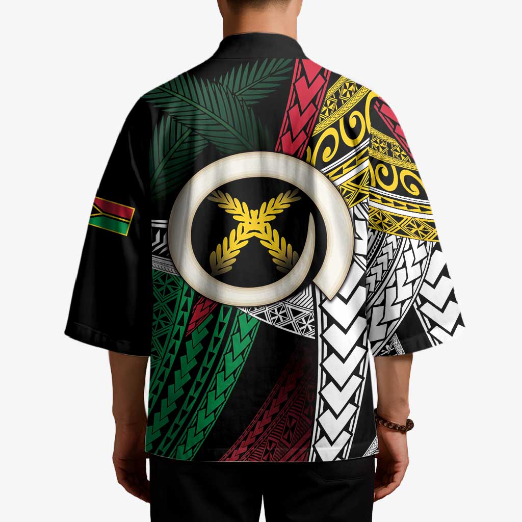 Ni-Van Vanuatu 45th Yumi Yumi Yumi Kimono Vanuatuan Boar Tusk Polynesian Pattern - Polynesian Pride